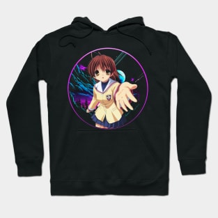 Retro Art Nagisa Clannad Japanese Anime Hoodie